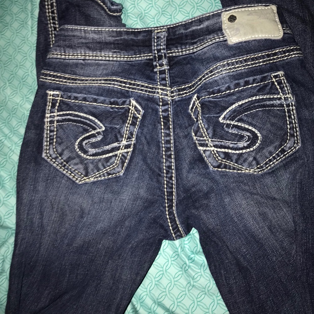 silver jeans